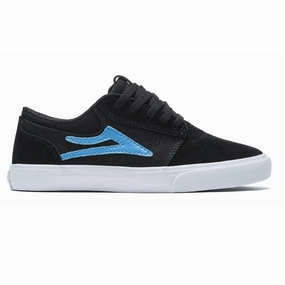 Lakai Shoes Kids Griffin Black Cyan Skate Shoes Skateboard