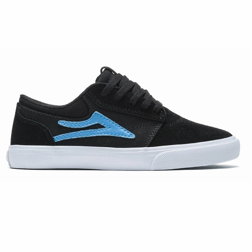 Lakai Shoes Kids Griffin Black Cyan Skate Warehouse Shoes