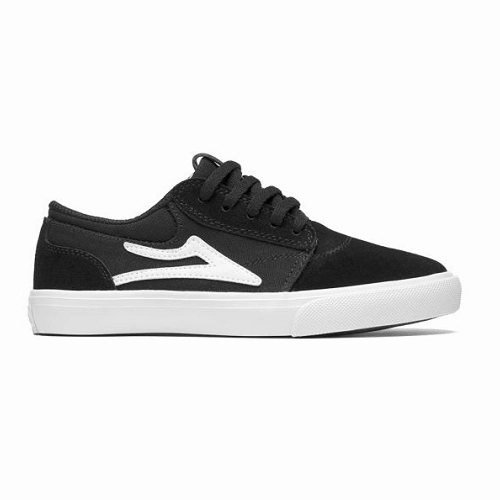 Maswell Skate Lakai Shoes Kids Griffin Black White
