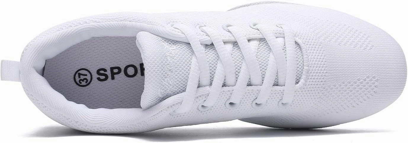 LANDHIKER Cheer Shoes Girls White Dance Shoes Youth Cheerleading Sports Training Athletic Comfortable Shoes Flats Girl Best Volleyball Shoes For High Jump
