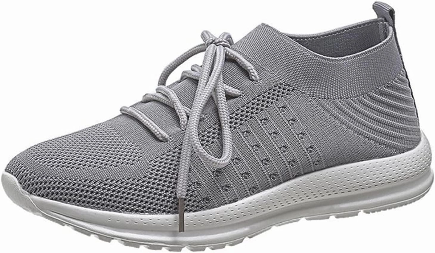 Lausiuoe Running Shoes For Women Arch Support Lightweight Tennis Shoes Non Slip Gym Workout Breathable Walking Sneakers Platform Slip On Sneaker