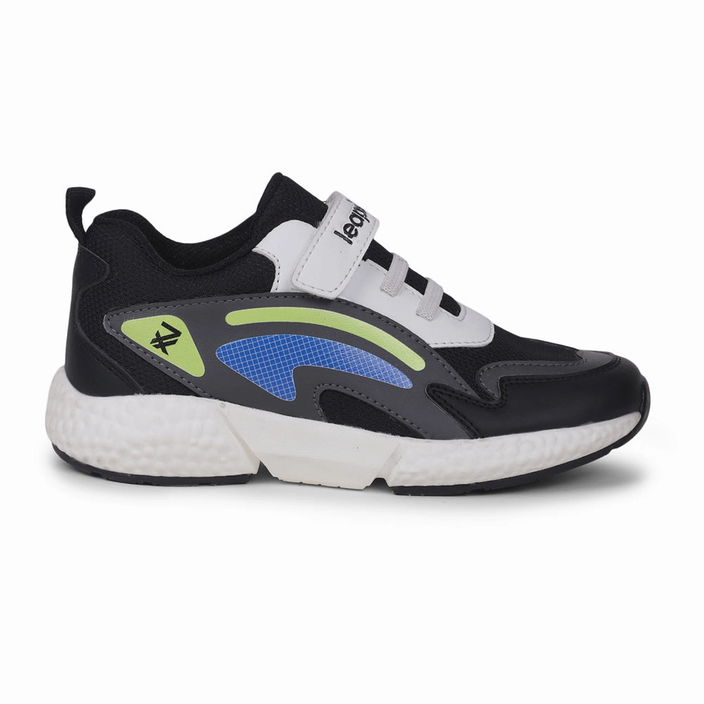 Best Online Running Shoe Store Leap7x Black Sports Non Lacing Shoes For kids CARRY-07V By Liberty