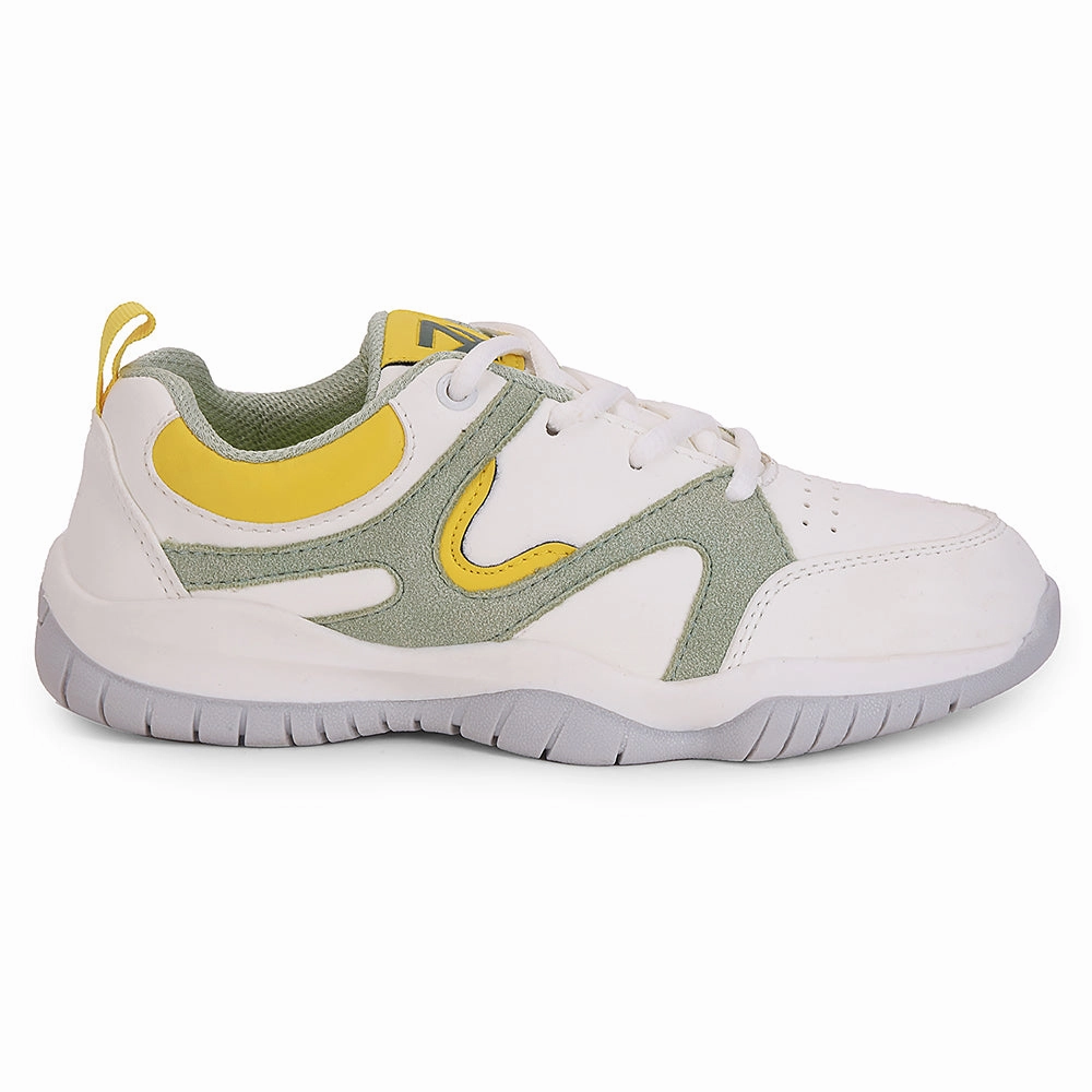 Leap7x Green Sports Lacing Running Shoes For Kids CANON-2E By Liberty Running Shoes For Toe Box