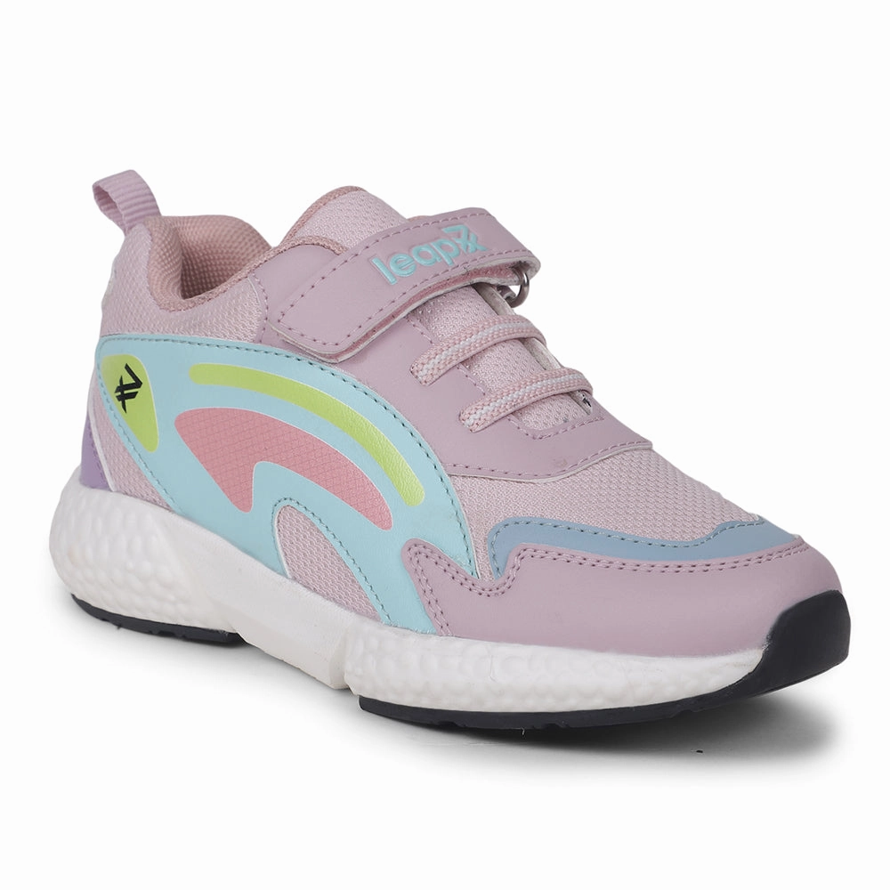 Leap7x Peach Sports Non Lacing Shoes For kids CARRY-07V By Liberty Running Shoes At