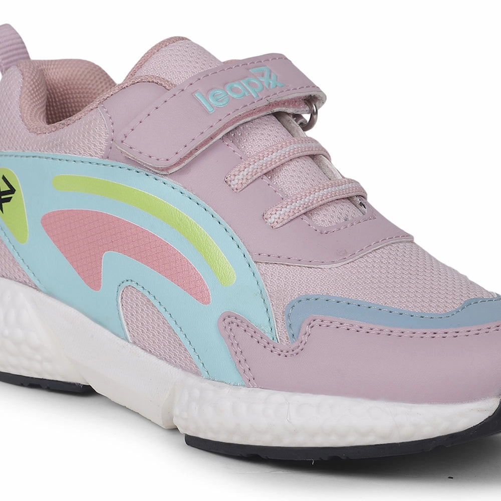 Leap7x Peach Sports Non Lacing Shoes For kids CARRY-07V By Liberty Gel-nimbus 26 Running Shoe