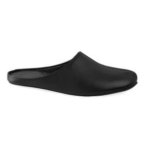 Leather Slippers Snna - Black Female Mule Slippers