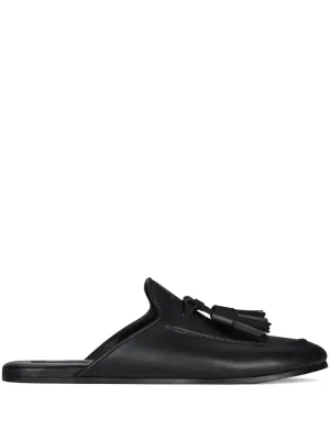 Cork Sole Slippers Leather Slippers