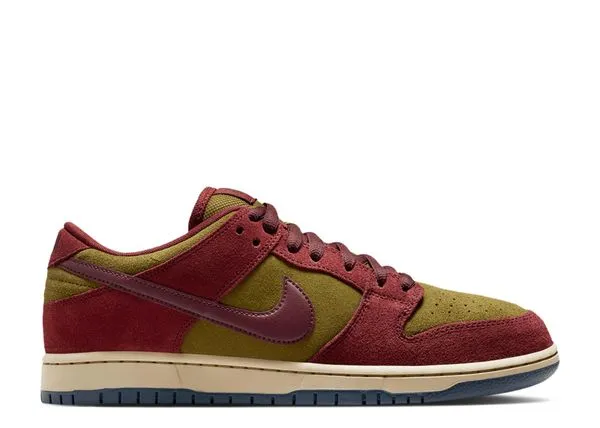 NikeSB Dunk Low Pro Dart Team Red Olive Flake Best Beginner Skate