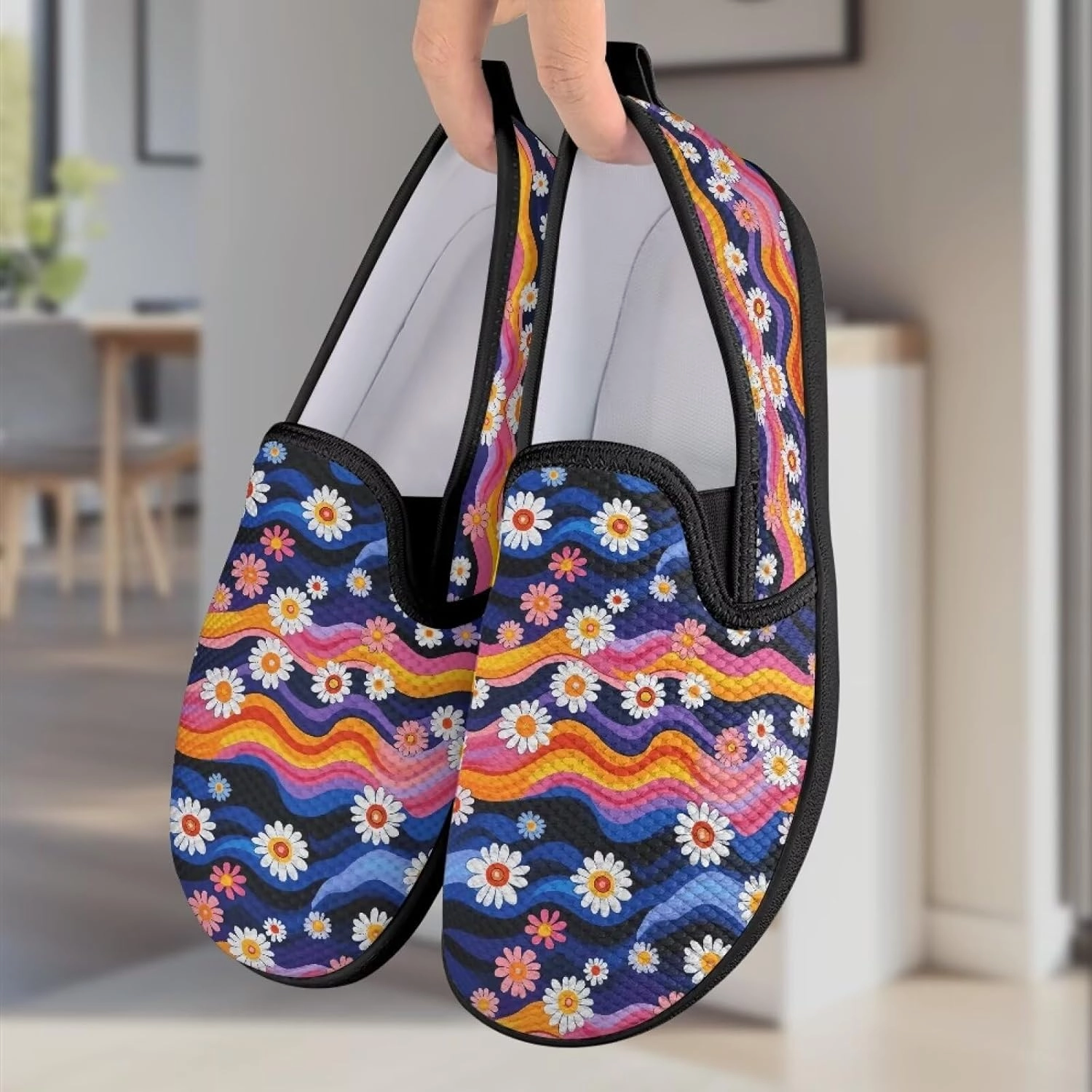 Fashion Barefoot Walking Shoe Womens Casual Slip On Loafers Breathable Anti-Slip Camping Shoes with EVA Sole for Cycling US 6-11 Black Sole Outdoor Climbing Shoes