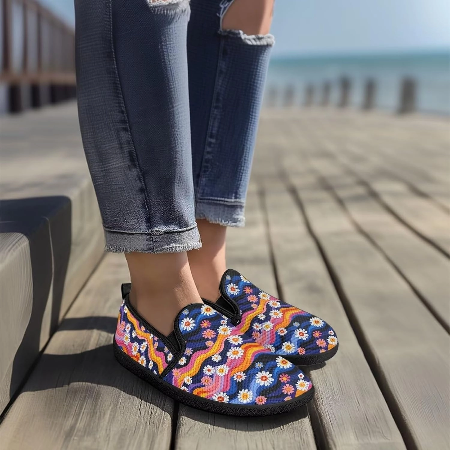 Fashion Barefoot Walking Shoe Womens Casual Slip On Loafers Breathable Anti-Slip Camping Shoes with EVA Sole for Cycling US 6-11 Black Sole Boa Closure System Cycling