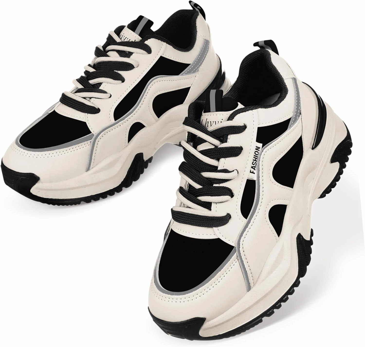 Happyyami 1Pair Fashion Sneakers for Women Durable Tennis Shoes Comfortable Athletic Shoes for Gym Sports Daily Wear Versatile Style Occasion Breathable Design Reduces Old Tennis Shoes