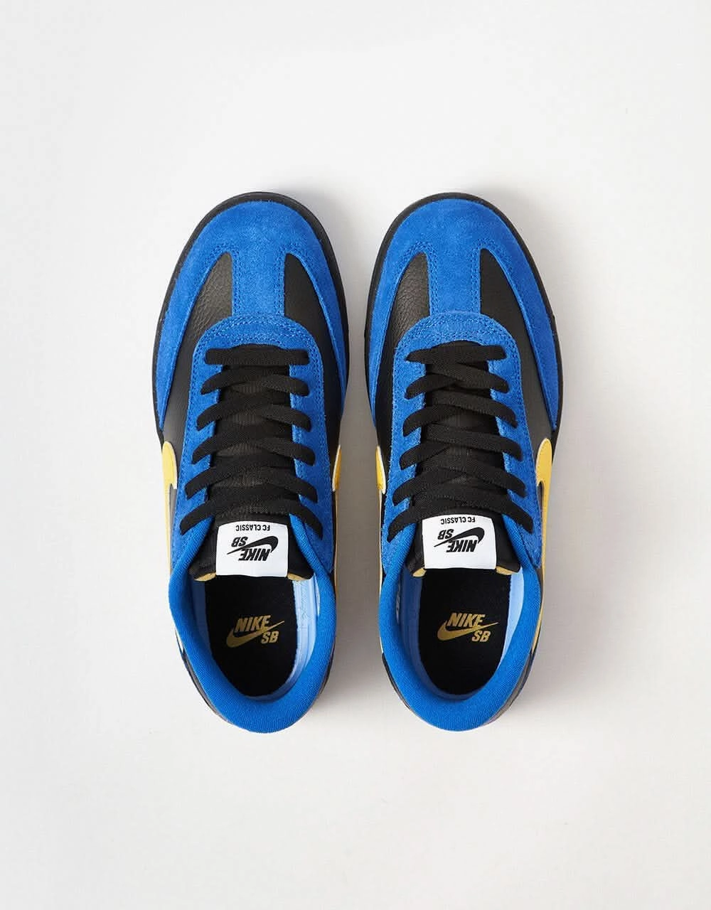 Olive Green Nike Shoes Nike SB FC Classic Skate Shoes - Royal Blue/Varsity Maize-Black-White