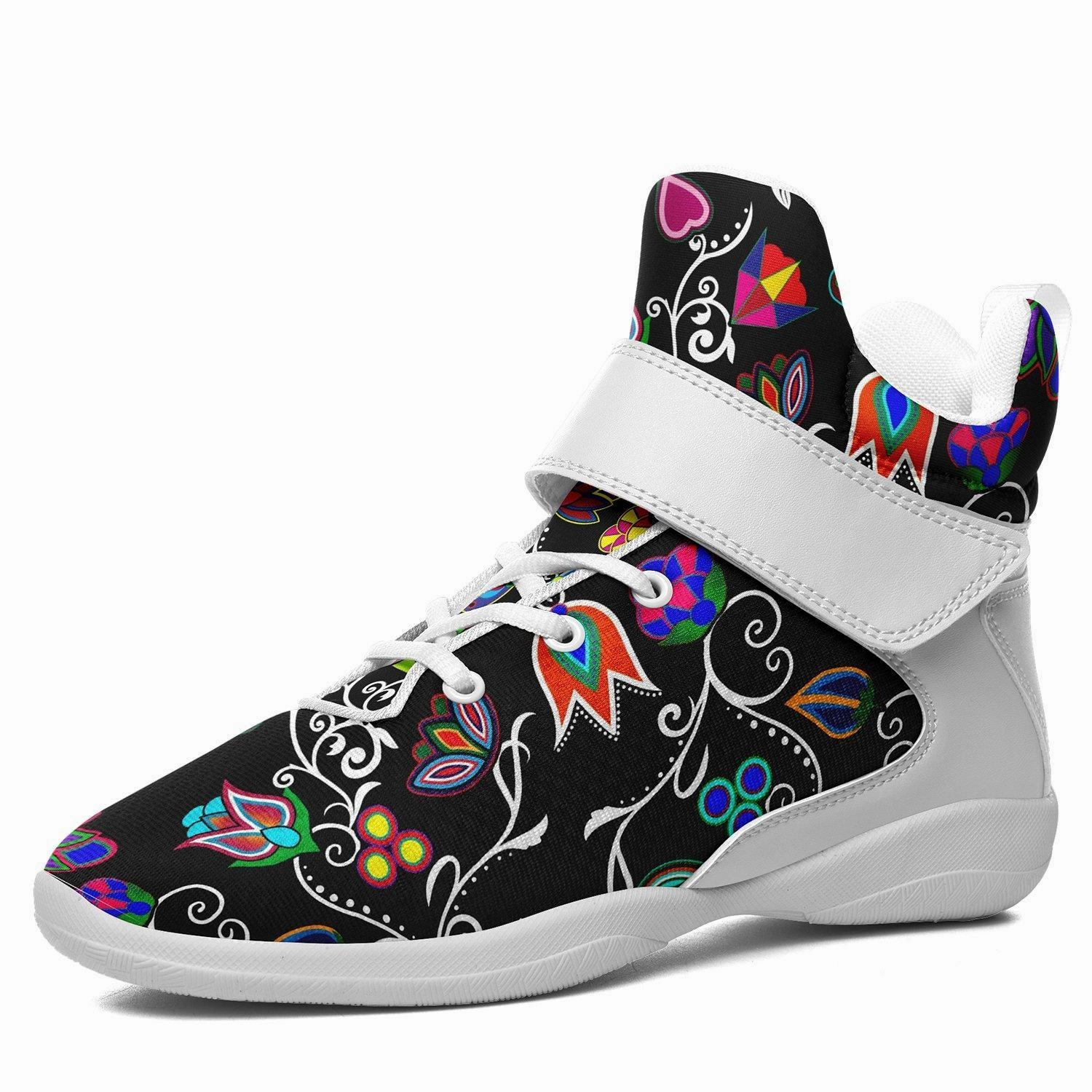 Best Performance Basketball Shoes All Time Indigenous Paisley Black Kid's Ipottaa Basketball / Sport High Top Shoes