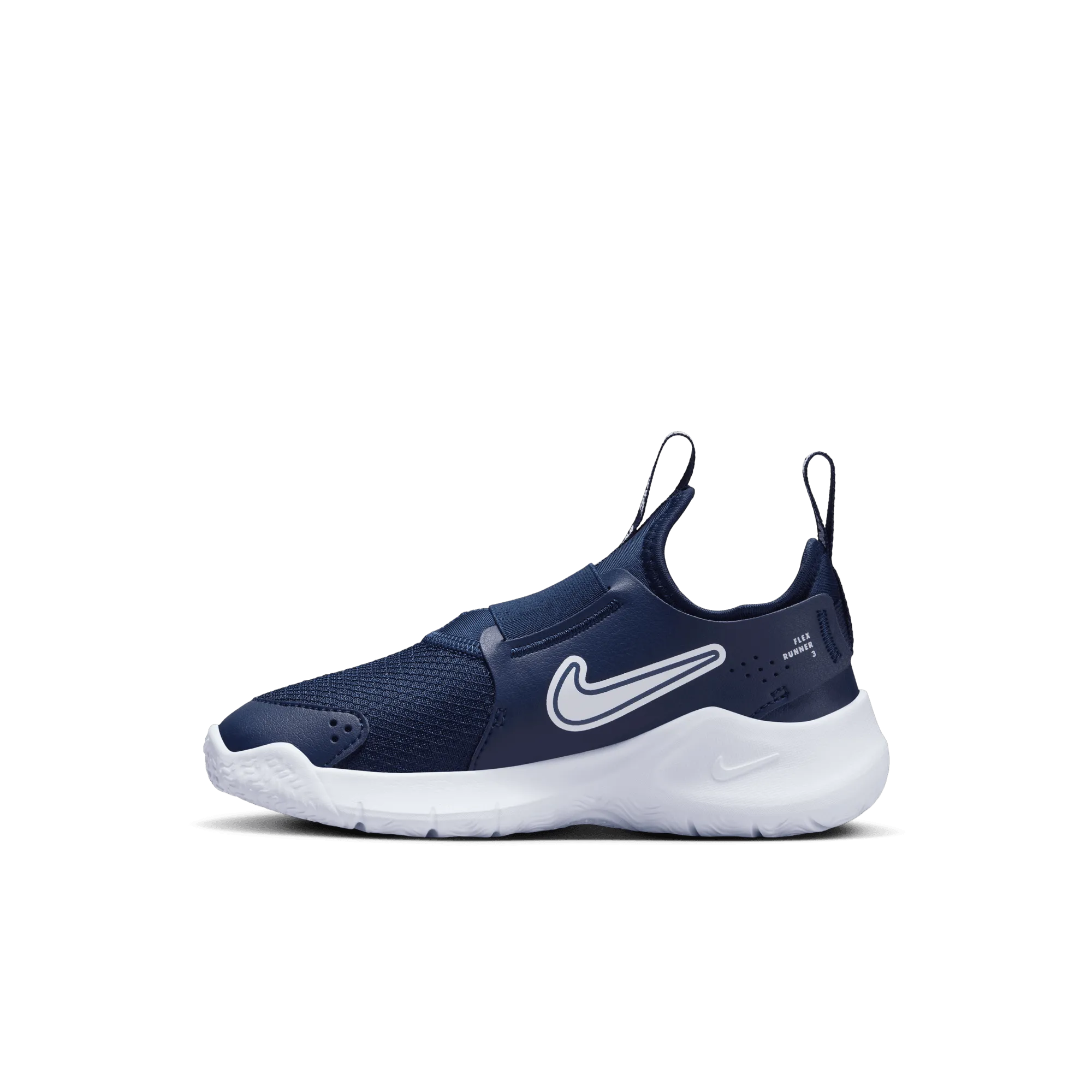 Composite Safety Toe Work Boots Little Kids' Nike Flex Runner 3 Shoes (403 - Midnight Navy/White)