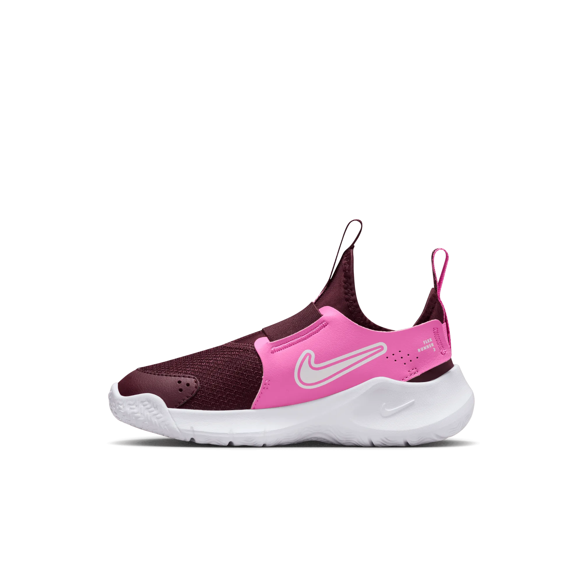 Winter Work Boots Waterproof Little Kids' Nike Flex Runner 3 Shoes (603 - Burgundy Crush/White-Playful Pink)