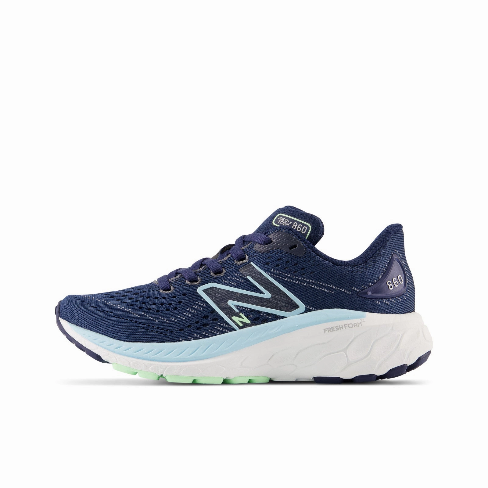 Running Shoes With Good Ankle Support Little Kids Fresh Foam X 860 v13 (N - NB Navy/Bleach Blue/Green Aura)