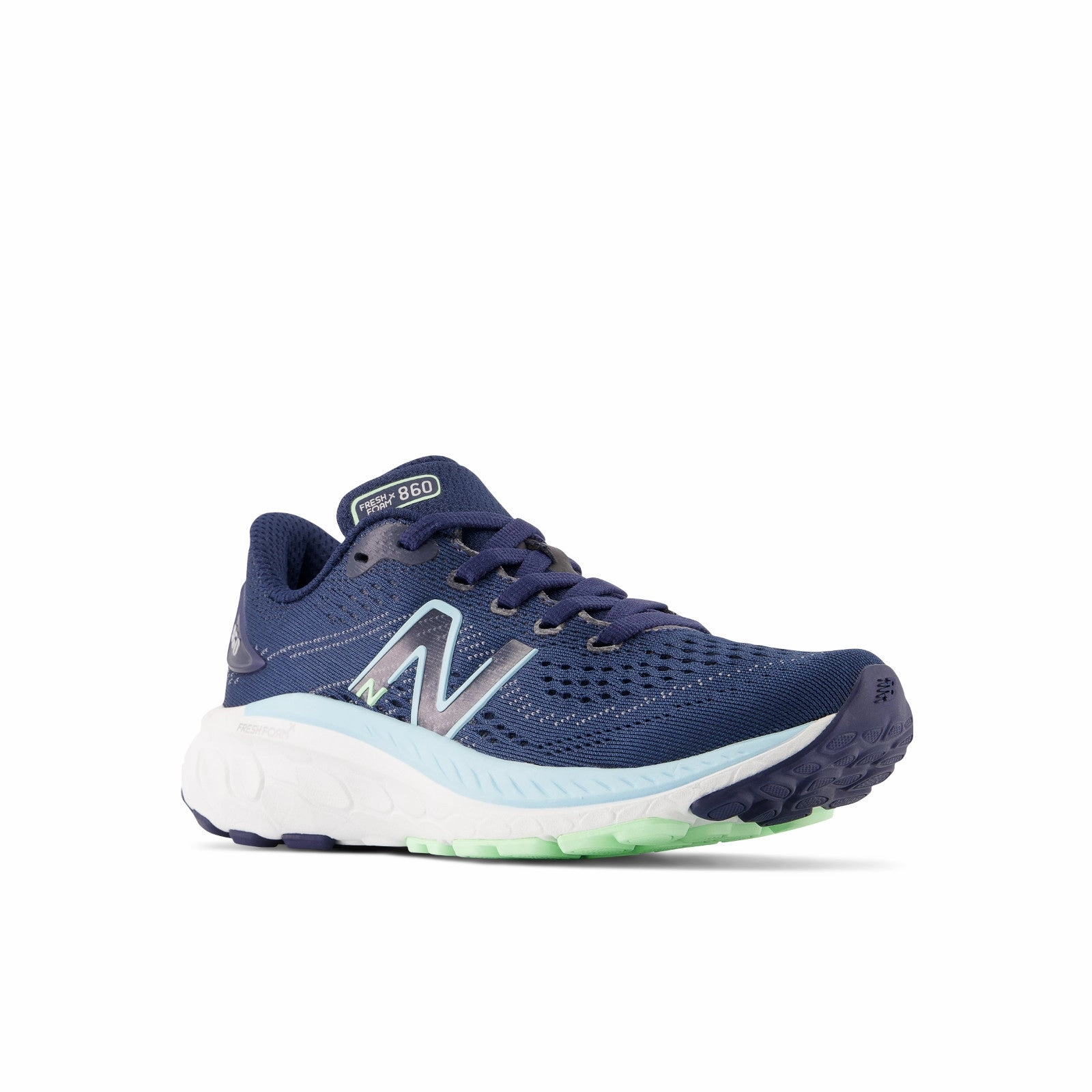 Little Kids Fresh Foam X 860 v13 (N - NB Navy/Bleach Blue/Green Aura) Running Shoes Ghost 16