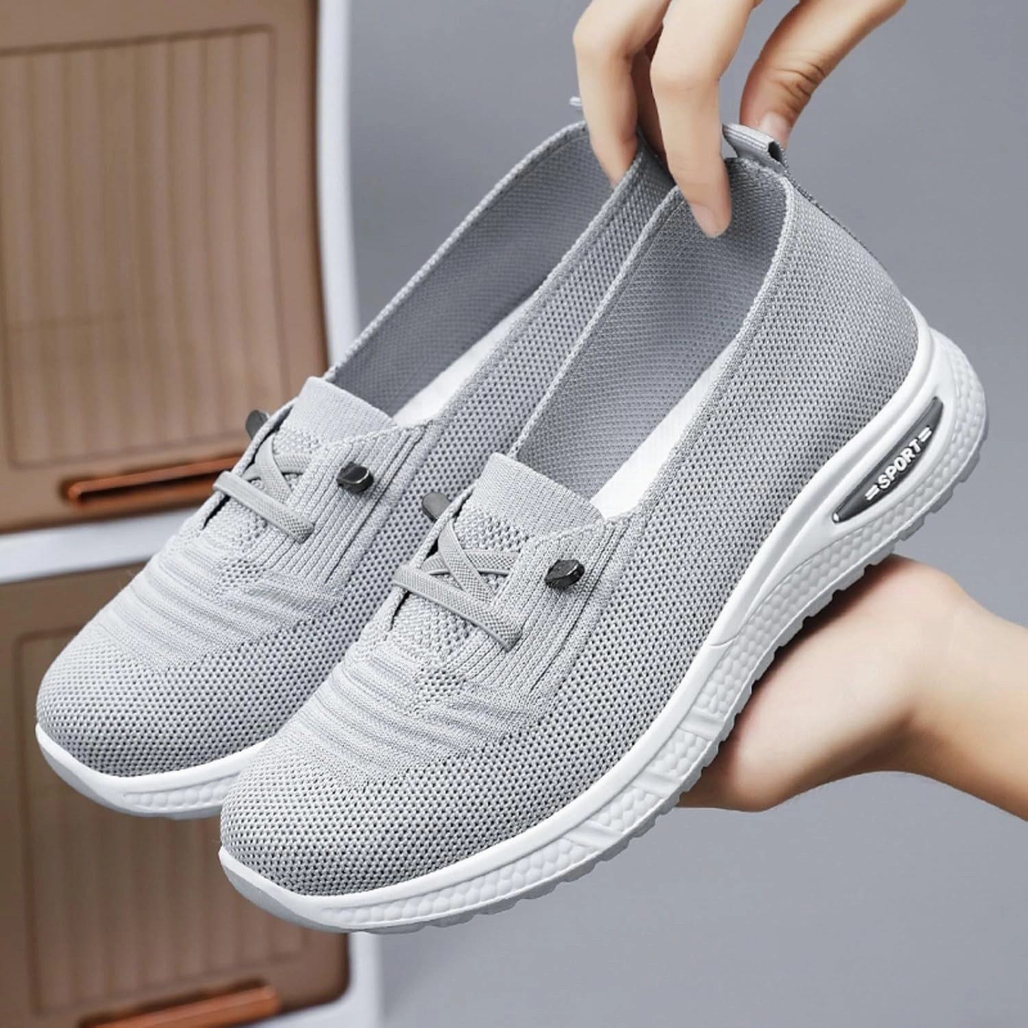 Sneakers for Women Walking Shoes Lightweight Casual Breathable Tennis Slip On Arch Support Hands Free Orthopedic Shoe Top Rated Tennis Shoes