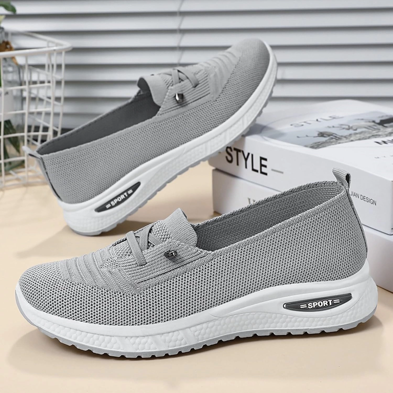 Tennis Shoes That Look Like Dress Shoes Sneakers for Women Walking Shoes Lightweight Casual Breathable Tennis Slip On Arch Support Hands Free Orthopedic Shoe
