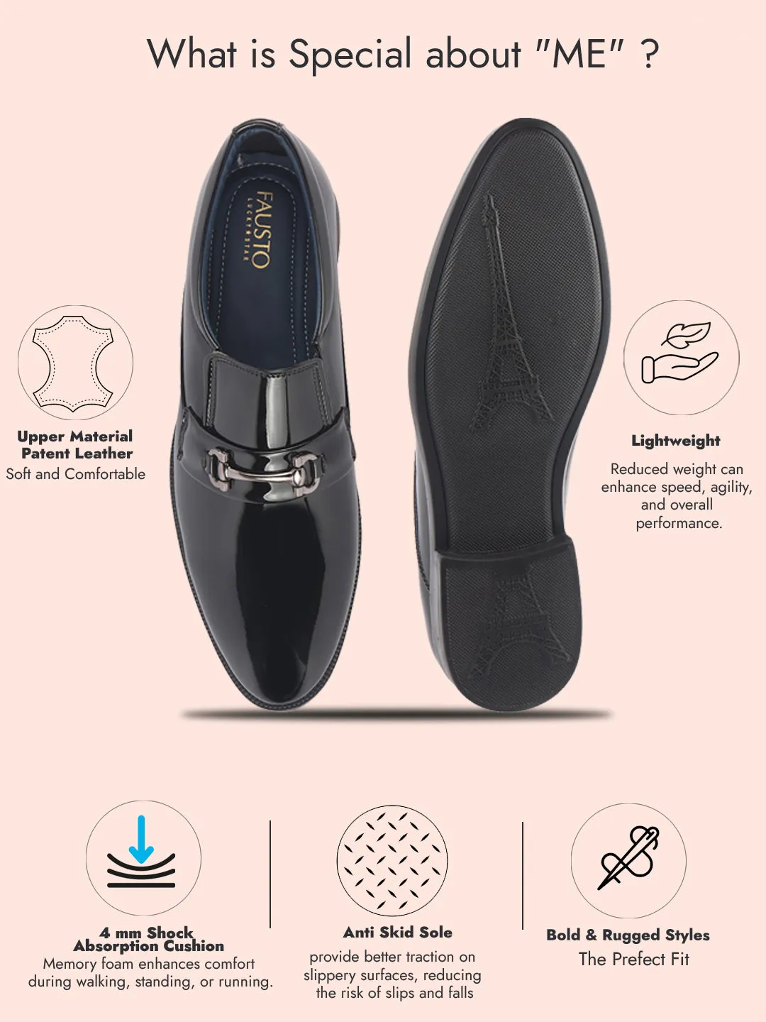 Thigh High Heels Size Men Black Horsebit Buckle Patent Leather Party Formal Slip On Shoes|Extra Cushioned Insole Tuxedo Loafers for Wedding, Reception, Cocktail|Slip Resistant Sole