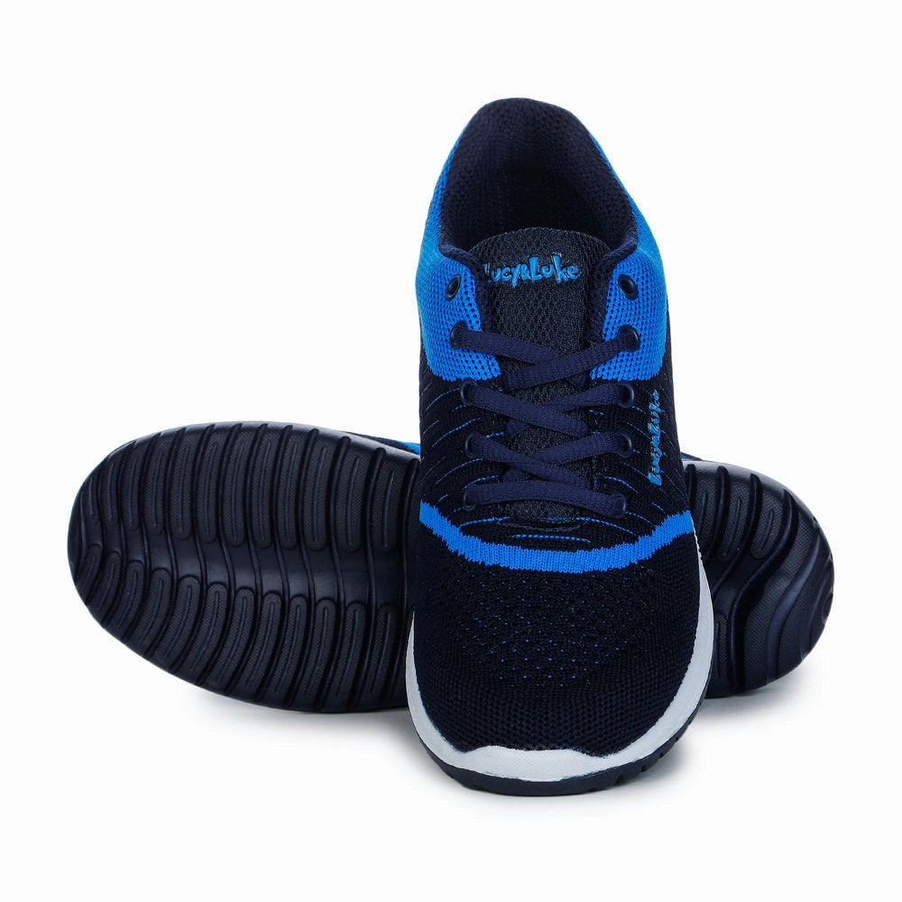 Lucy & Luke Lacing Blue Sports Running Shoes For Kids JAMIE-7 By Liberty Free Run 5.0 Road Running Shoes