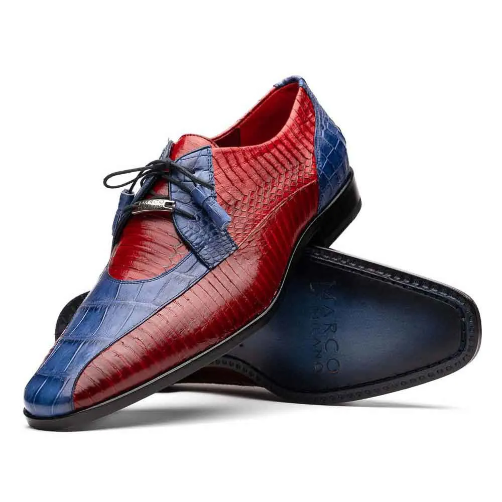 Marco Di Milano Moncalieri Dress Derby Navy/Red Alligator and Cobra Shoes Dockers Casual Dress Shoes