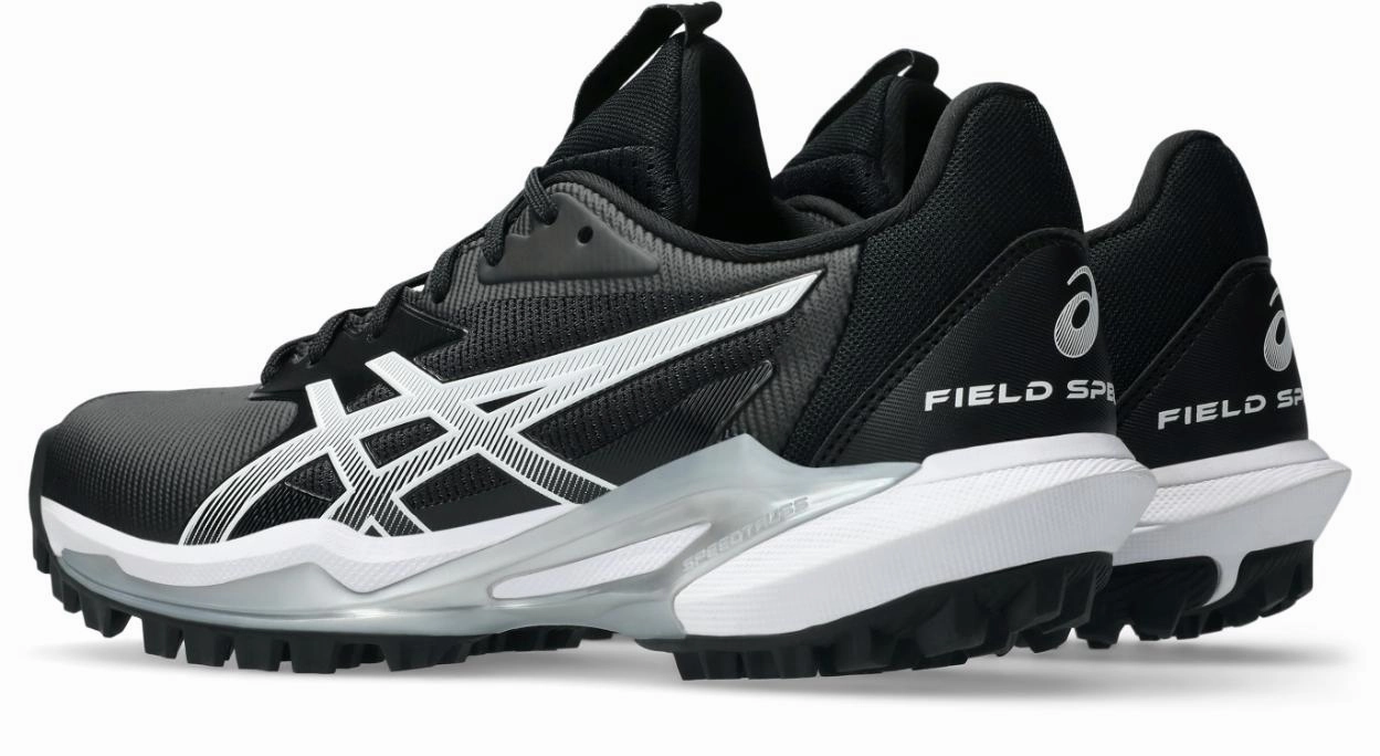Asics Womens Field Speed FF 2 Hockey Shoe - Black/White Discount Asics Running Shoes
