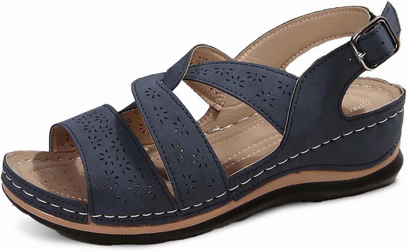 Reebok Flashfilm Training Shoes Women's Wedge Sandals Summer Open Toe Platform Espadrilles Casual Comfortable Walking Shoes for Outdoor Beach