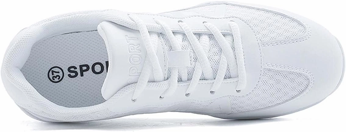 Meidiastra Womens Cheerleading Shoes Girls Cheer Shoes White Cheerleading Sneaker School Yoga Gymnastics Training Shoes Mizuno Hurricane 3 Volleyball Shoes