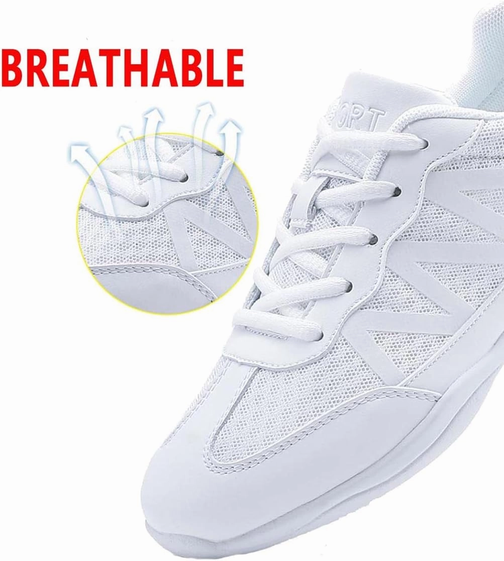 Meidiastra Womens Cheerleading Shoes Girls Cheer Shoes White Cheerleading Sneaker School Yoga Gymnastics Training Shoes Setter Volleyball Shoes