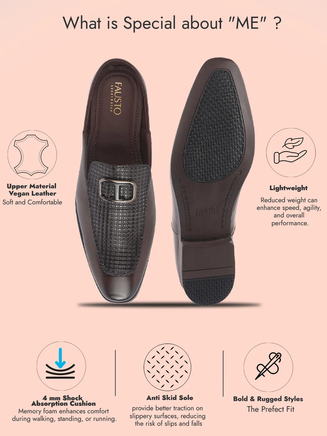 Men Black Textured Upper Classic Buckle Evening Party Back Open Slip On Formal Shoes|Memory Cushioned Insole Tuxedo Mules for Wedding, Office Event, Cocktail Dress|Lightweight and Comfort Avoid High Heels