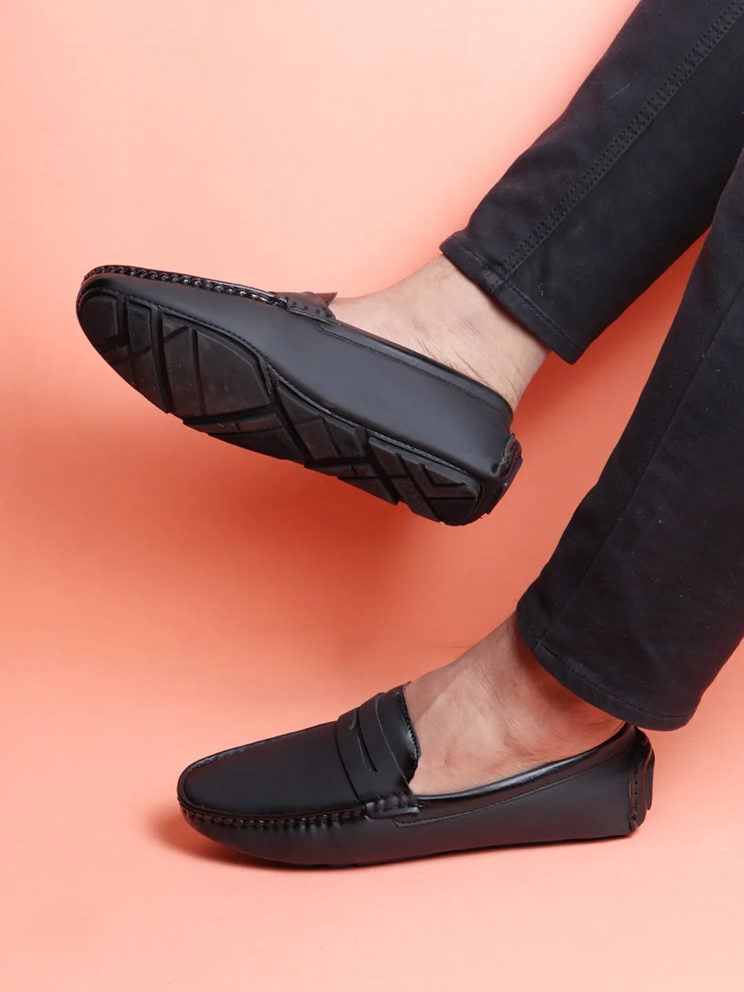 Men Blue Hand Stitched Comfort Loafer and Moccasin Shoes Leather Dress Loafers