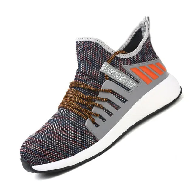 Men Safety Shoes Boots Steel Toe Puncture-Proof Work Sneakers Breathable Boots Men Shoes Indestructible Work Safety Boots