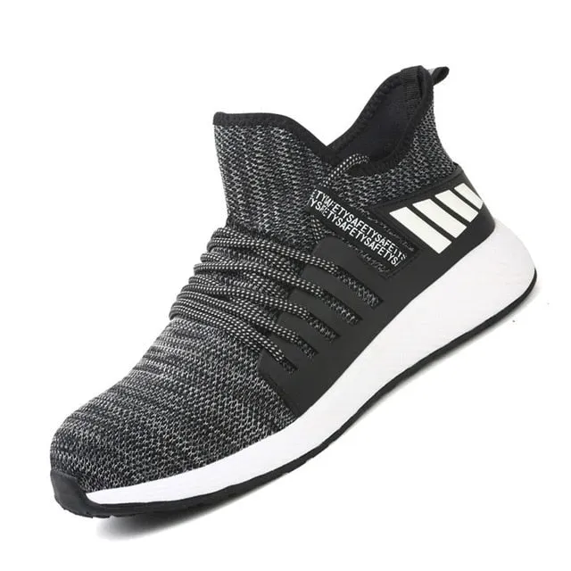 Men Safety Shoes Boots Steel Toe Puncture-Proof Work Sneakers Breathable Boots Men Shoes Indestructible Work Safety Boots