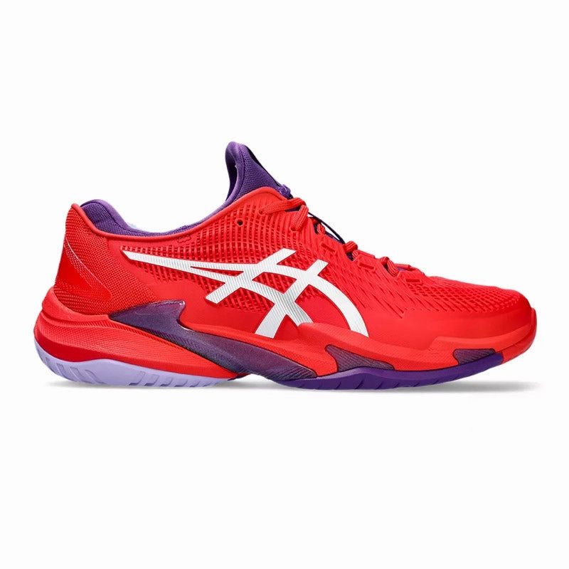 Men's Asics Court FlyteFoam 3 Novak, Classic Red/White, 12.5 D Medium Asics Gel Turf Shoe