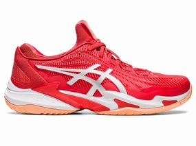 Men's Asics Court FlyteFoam 3 Novak, Fiery Red/White, 12 D Medium Asics Gel-quantum 180 Running Shoe