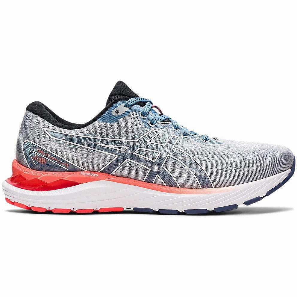 Men's Asics Gel-Cumulus 23, Piedmont Grey/White, 9 D Medium Asics Shoes Gel Quantum