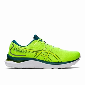 Asics Neutral Walking Shoes Men's Asics Gel-Cumulus 24, Safety Yellow/Velvet Pine, 10 D Medium