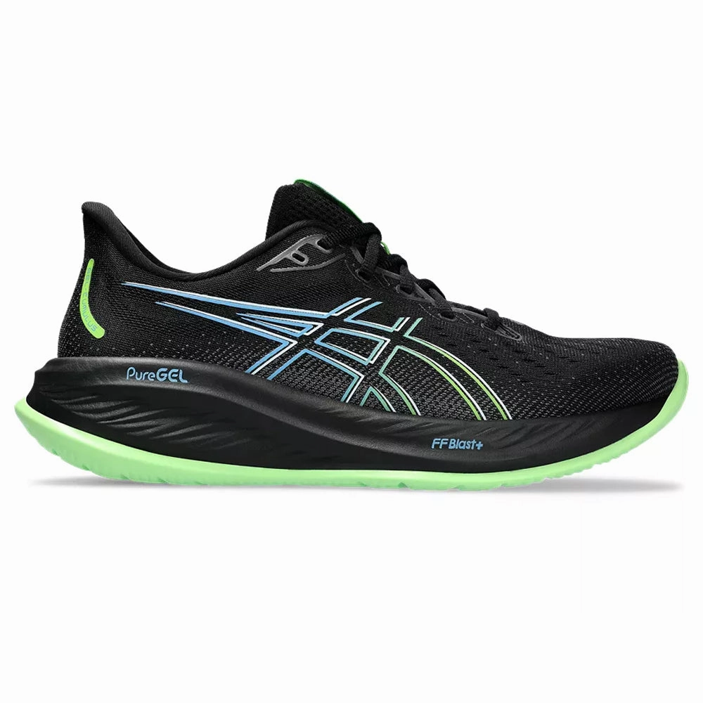 Asics Tennis Shoes Size 9 Men's Asics Gel-Cumulus 26, Black/Electric Lime, 9.5 D Medium