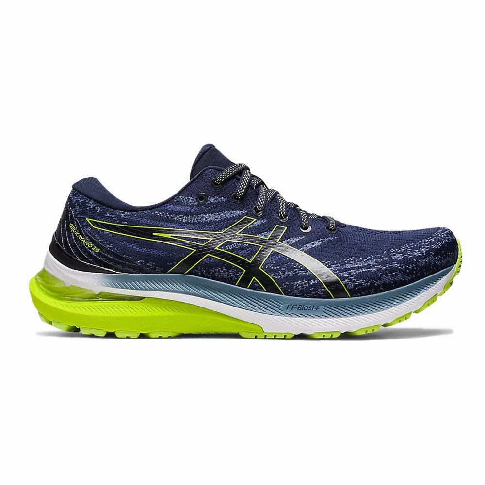 Men's Asics Gel-Kayano 29, Midnight/Lime Zest, 10 D Medium Top Asics Volleyball Shoes