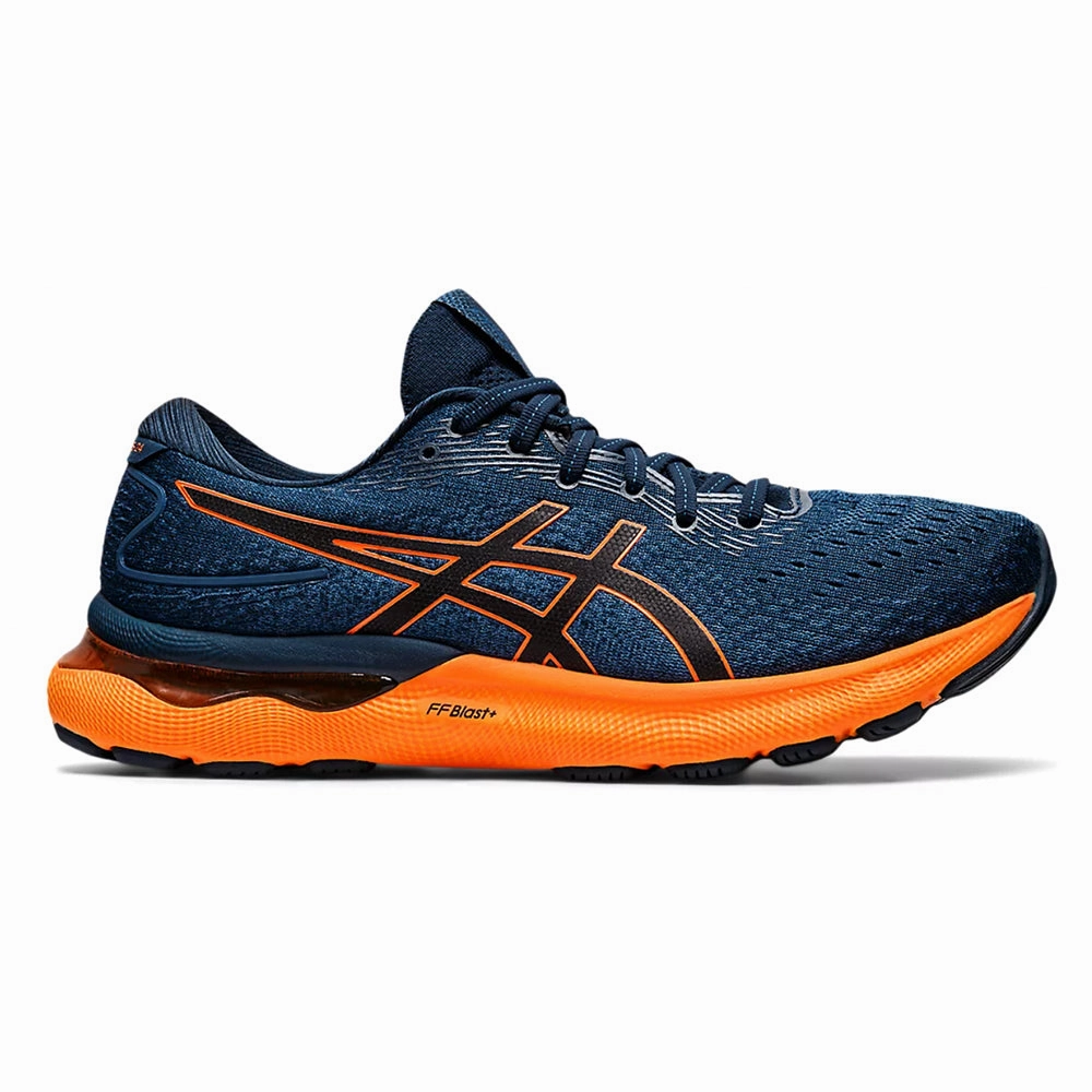 Asics Gel Course Glide Golf Shoes Men's Asics GEL-Nimbus 24, French Blue/Shocking Orange, 14 D Medium