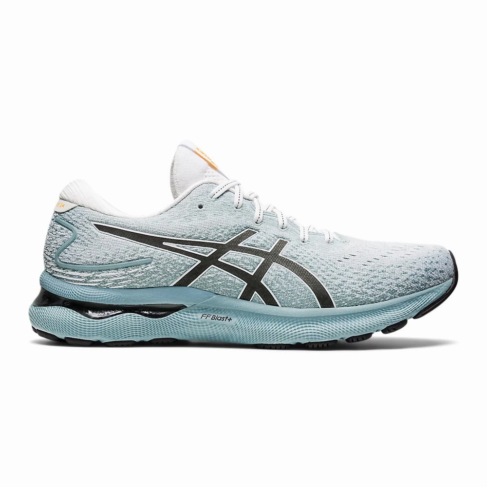 Asic Trail Running Shoes Men's Asics GEL-Nimbus 24, Light Steel/White, 11 D Medium