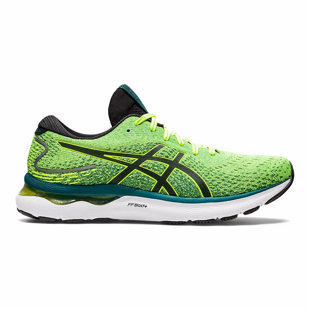 Asics Noosa Tri 15 Running Shoes Men's Asics GEL-Nimbus 24, Safety Yellow/Black, 11.5 D Medium