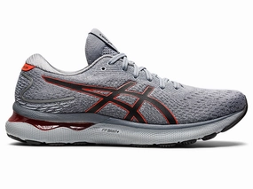 Sydney Marathon Asics Shoes Men's Asics Gel-Nimbus 24, Sheet Rock/Cherry Tomato, 9.5 D Medium