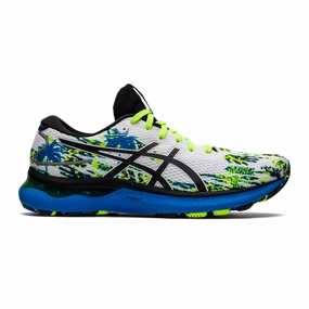 Men's Asics Gel-Nimbus 24, White/White/Black, 11.5 D Medium Asics Volleyball Shoes Gel Rocket 10