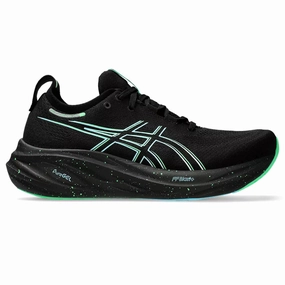 Men's Asics GEL-Nimbus 26, Black/Soothing Sea, 10.5 D Medium Spider Man Asics Shoes