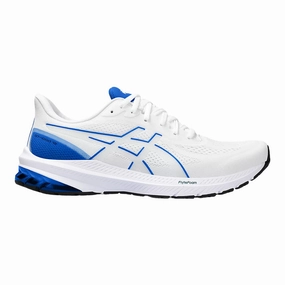 Men's Asics GT-1000 12, White/Illusion Blue, 10 D Medium Asic Shoes For Flat Feet