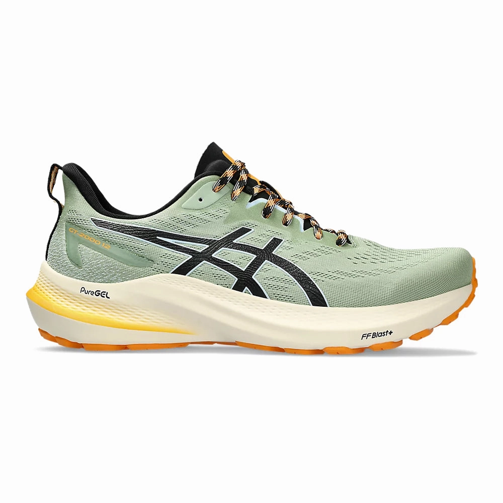 Asics Running Shoes Daily Trainer Men's Asics GT-2000 12 TR, Nature Bathing/Fellow Yellow, 12.5 D Medium