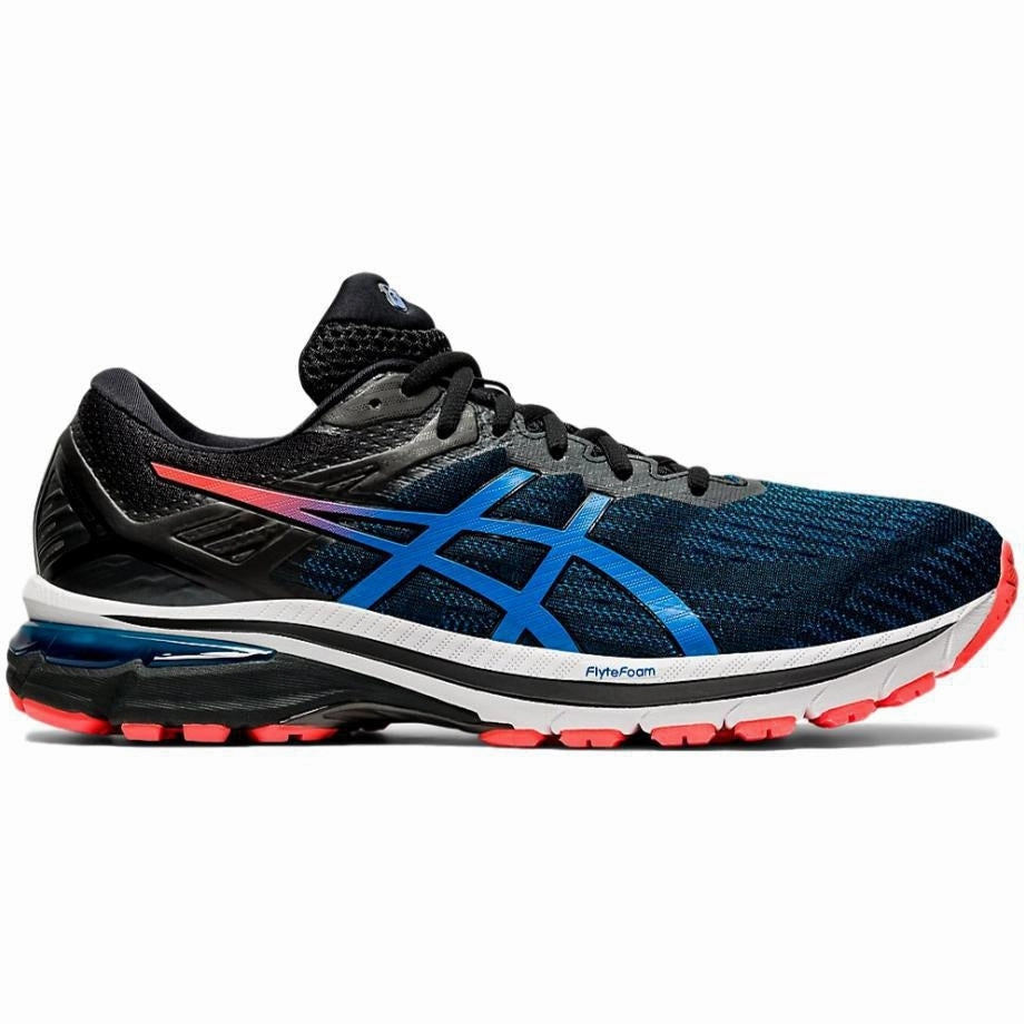 Men's Asics GT-2000 9, Black/Directoire Blue, 13 2E Wide Best Asics Walking Shoes
