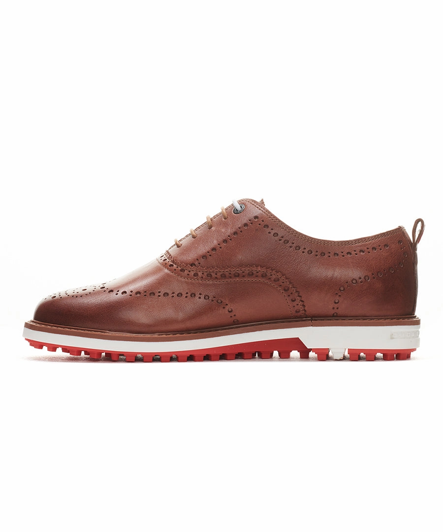 Golf Shoes Slip On Men's Churchill Cognac